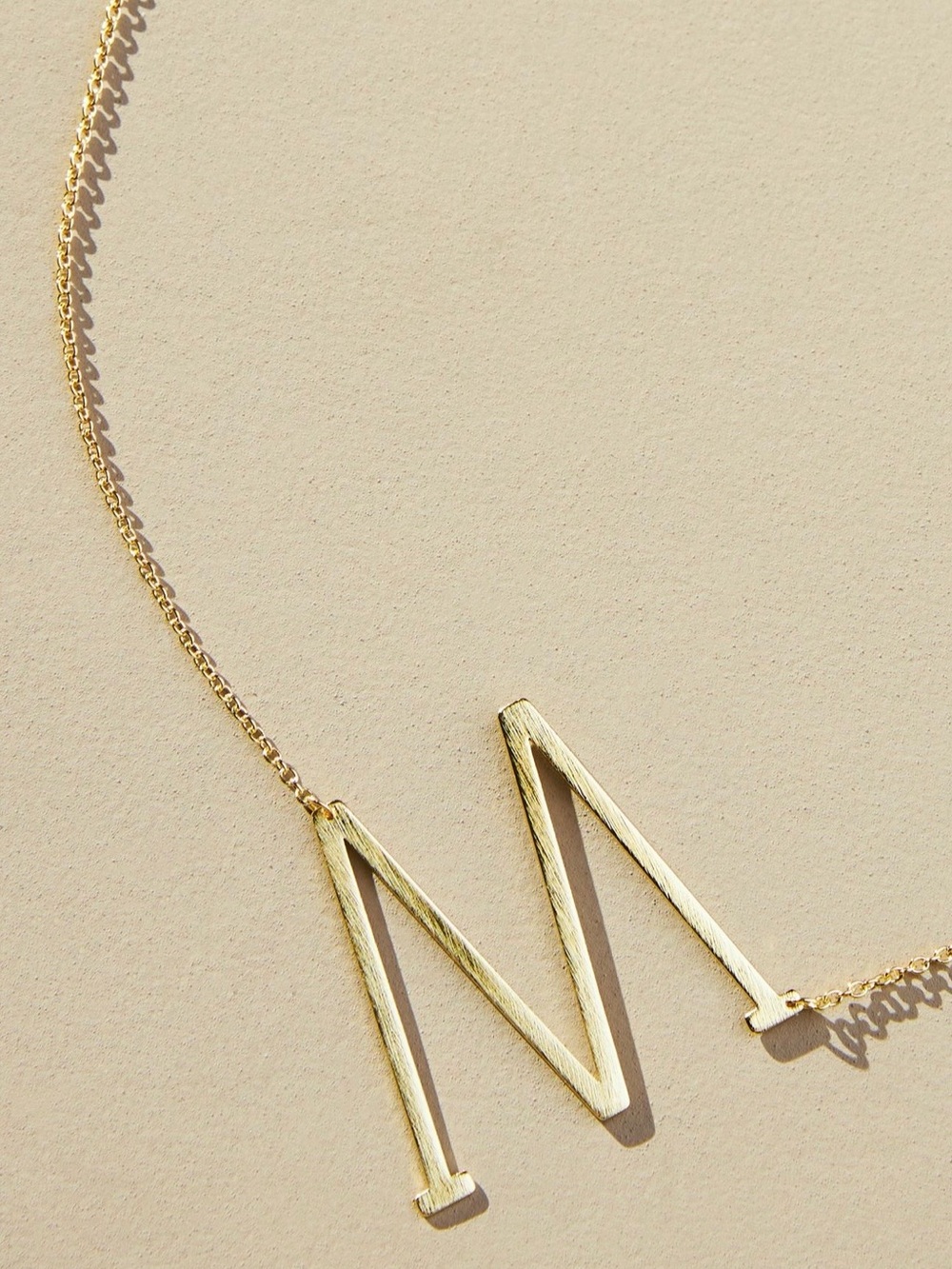 Anthropologie ‘M’ Monogram Pendant Necklace